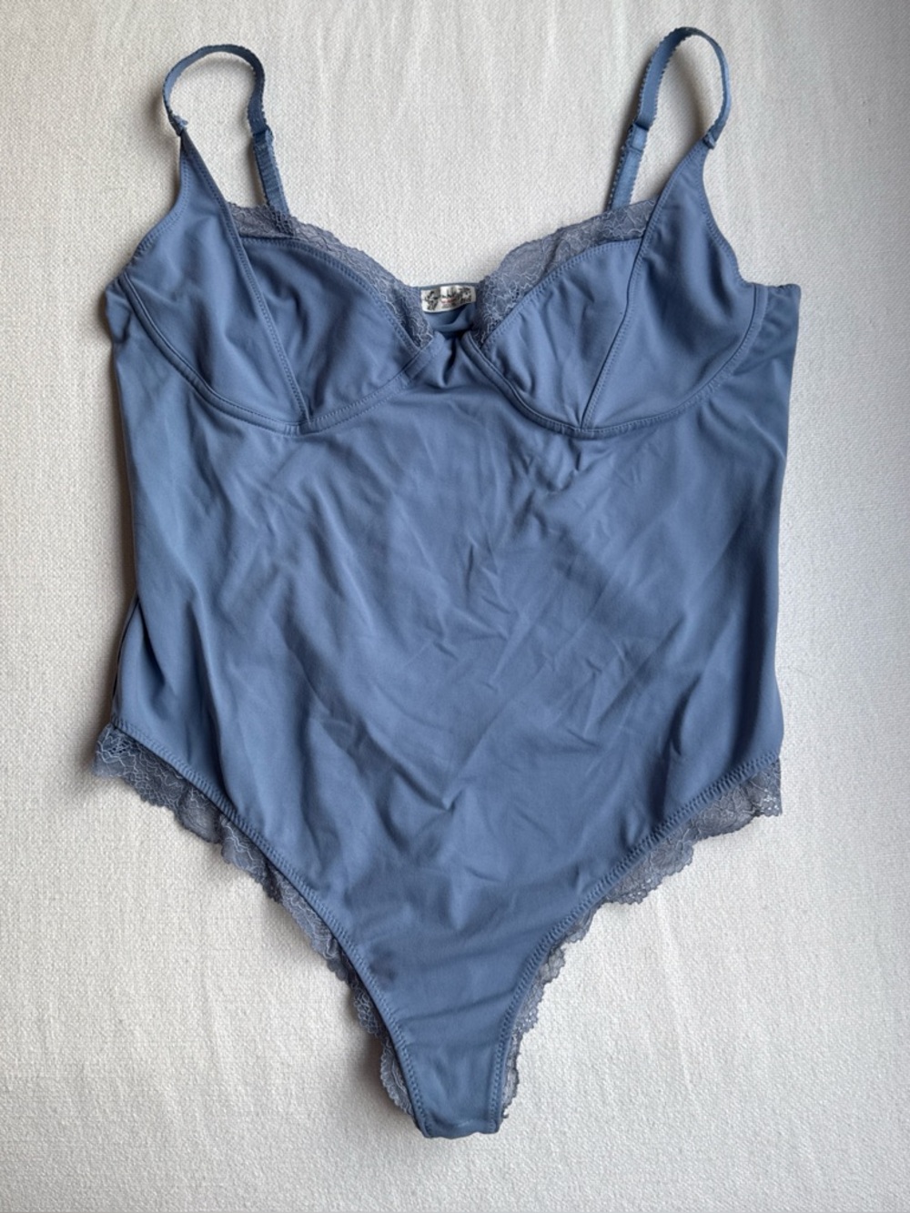 Free people blue lace bodysuit
